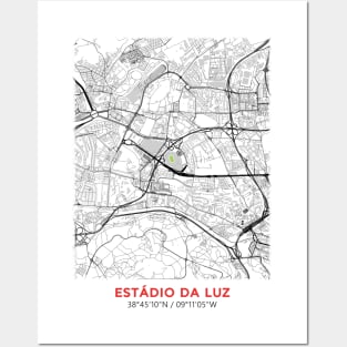 Estadio Da Luz Map Design Posters and Art